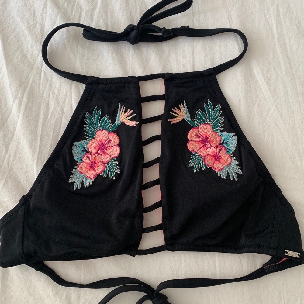 PINK Halter Bikini Top
